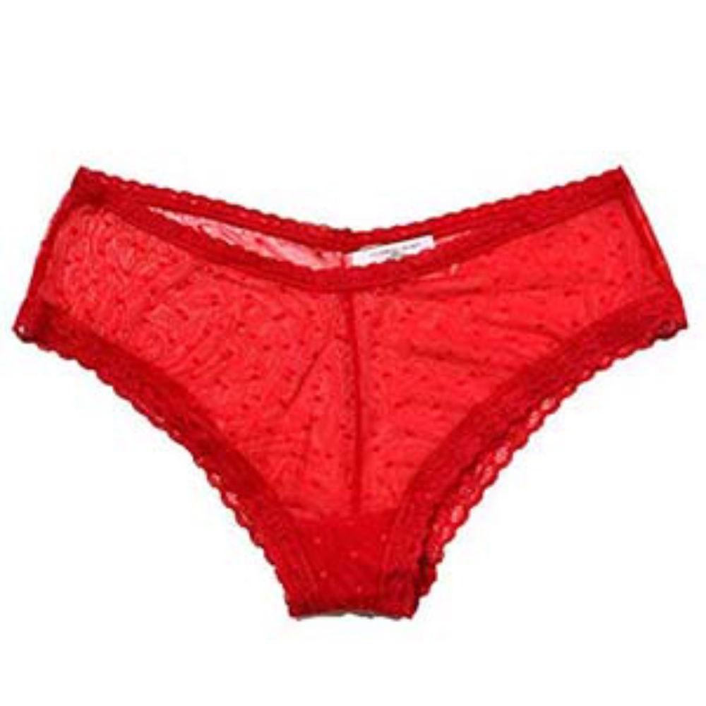 Red Dot Mesh Cheeky Panty
